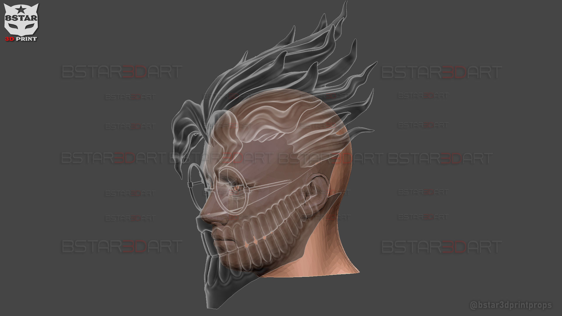 Dandadan Okarun Full Mask - High Quality - Anime Cospla 3D print model_47