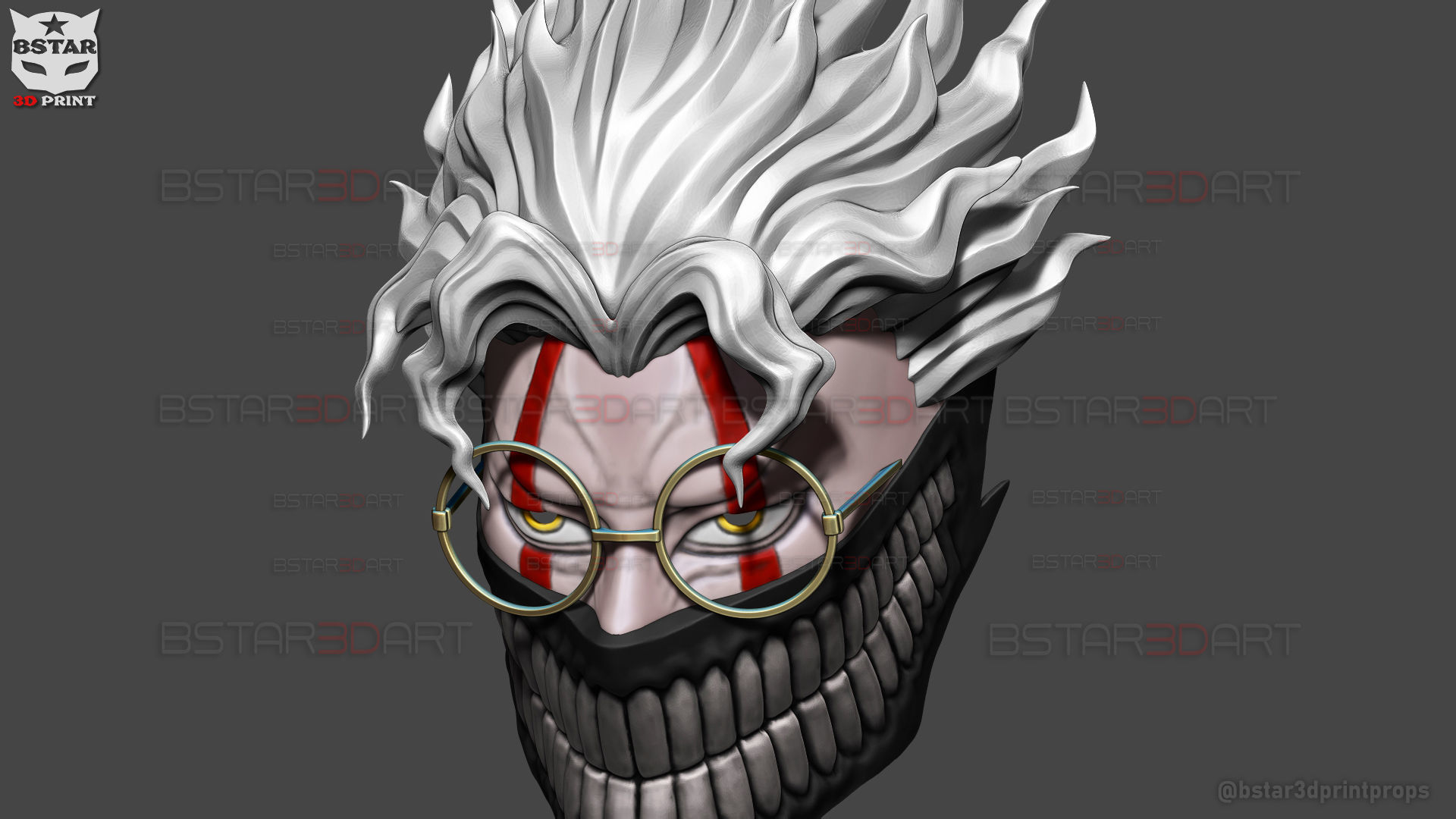 Dandadan Okarun Full Mask - High Quality - Anime Cospla 3D print model_35