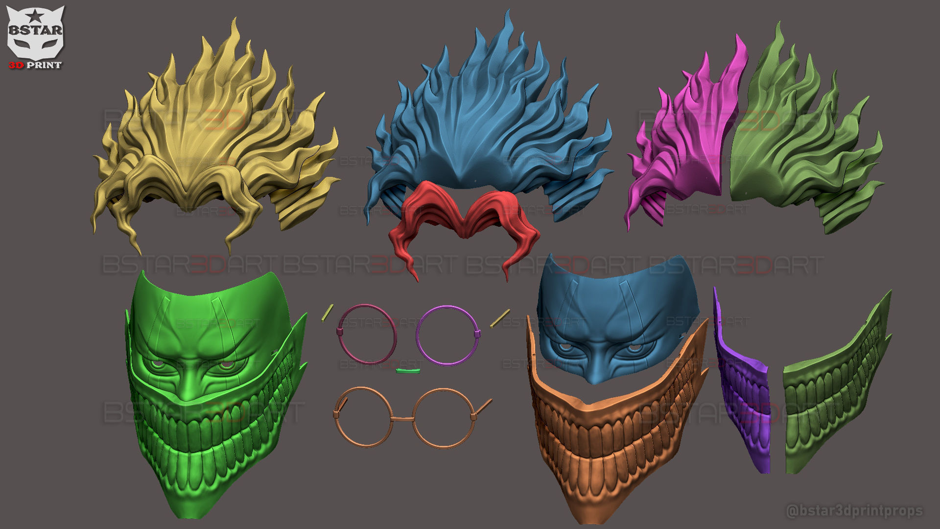 Dandadan Okarun Full Mask - High Quality - Anime Cospla 3D print model_48