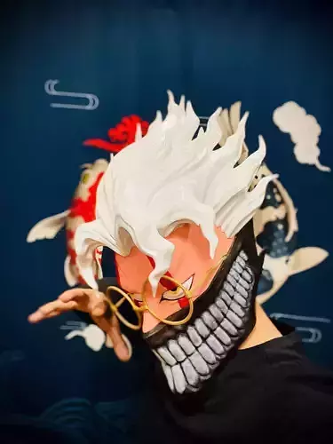 Dandadan Okarun Full Mask - High Quality - Anime Cospla 3D print model