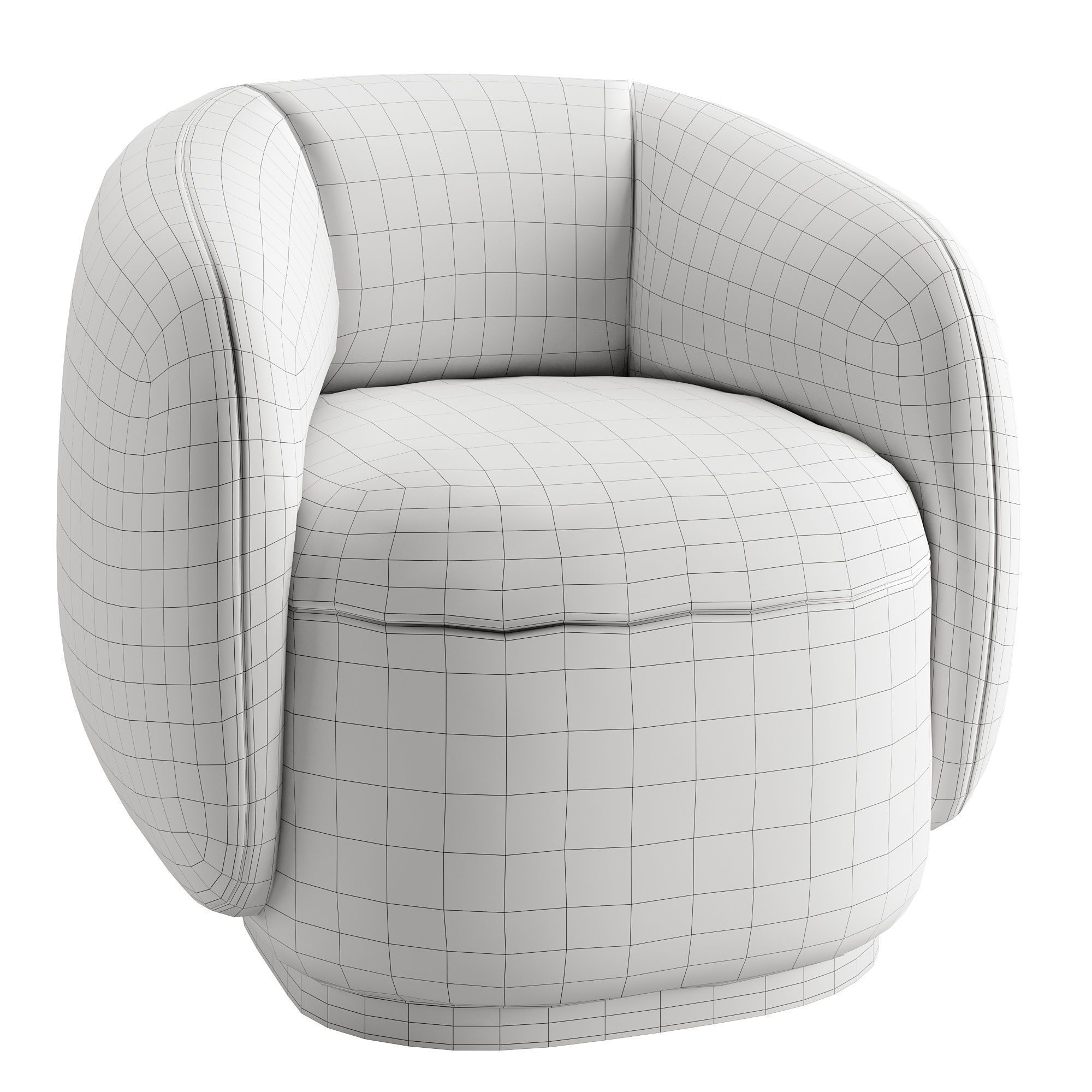 Armchair Brioche by twils 3D model_2
