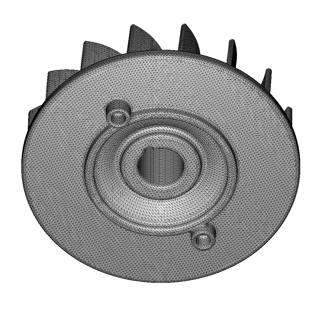 Automotive Engine Flywheel 3D print model_4