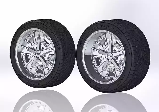 Set of custom wheels Foose Gusset for your scale model