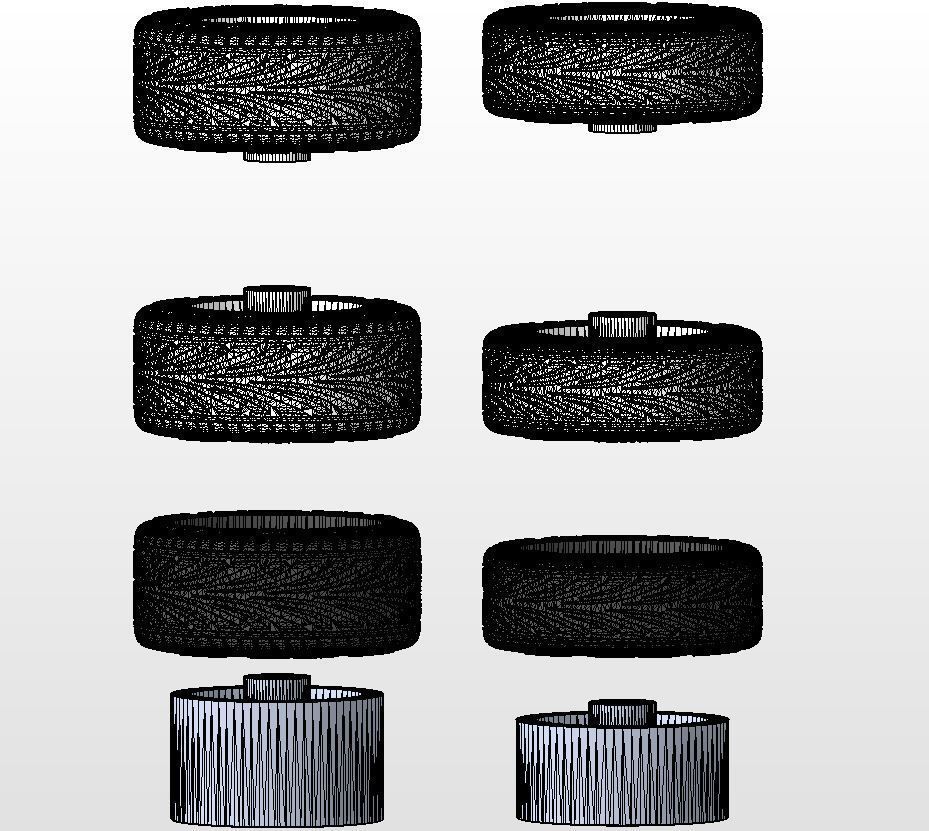 Set of custom wheels Foose Gusset for your scale model 3D print model_16
