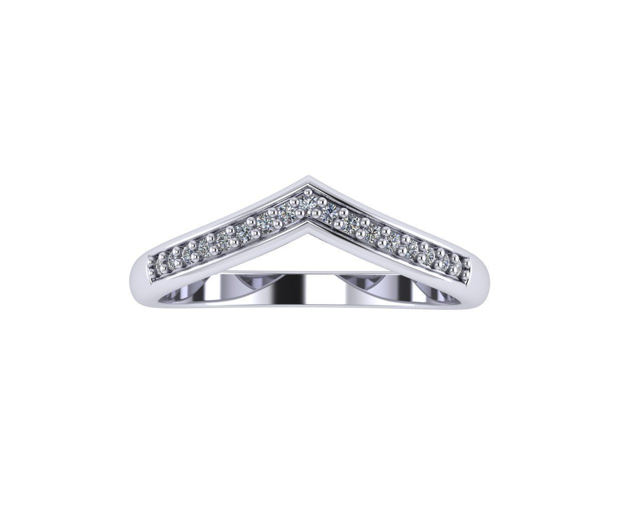 Diamond ring design 3d render 3D print model_5