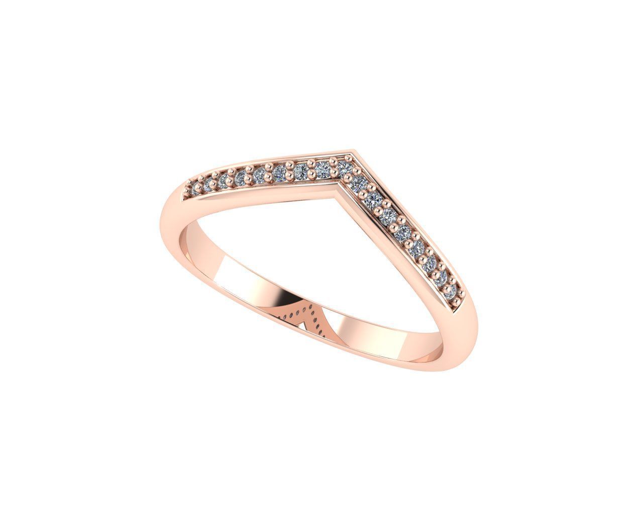 Diamond ring design 3d render 3D print model_1