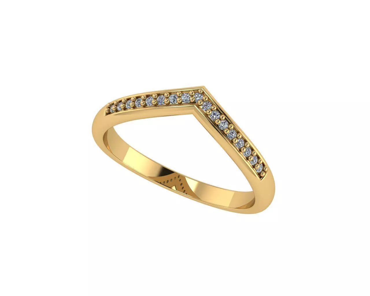 Diamond ring design 3d render 3D print model_0