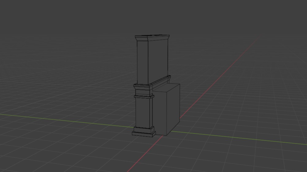 Fireplace Low-poly 3D model_8