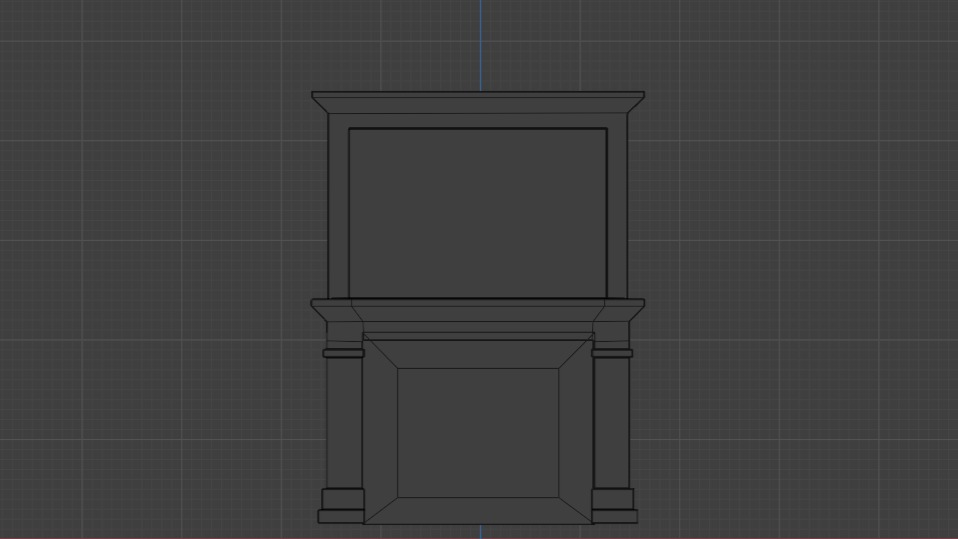 Fireplace Low-poly 3D model_5