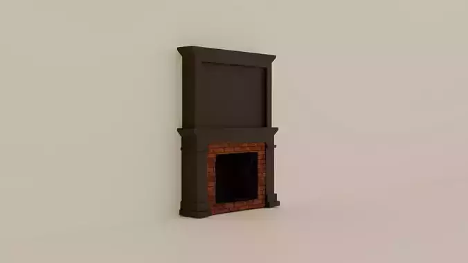 Fireplace Low-poly 3D model