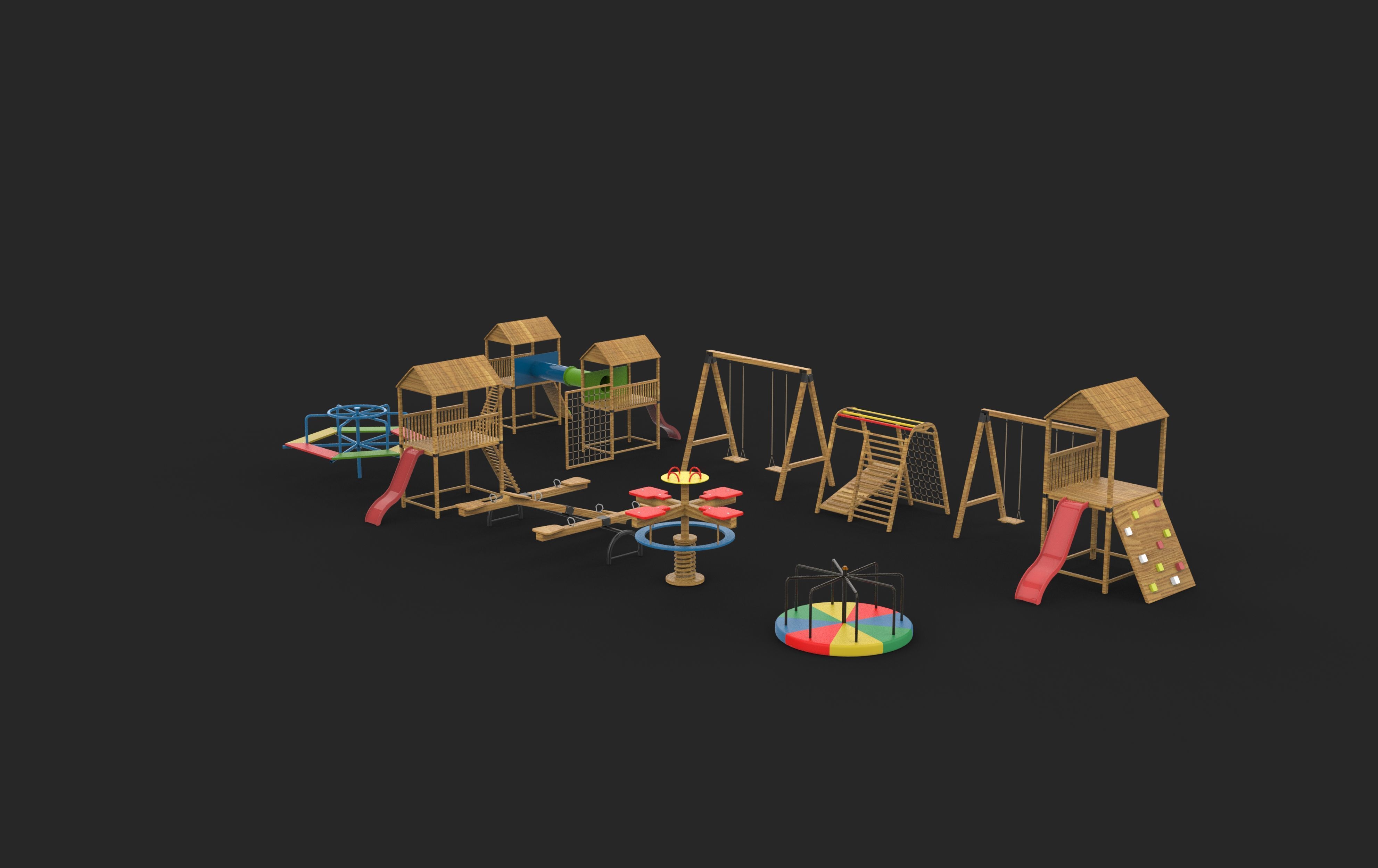 Playground pack 3D model_2