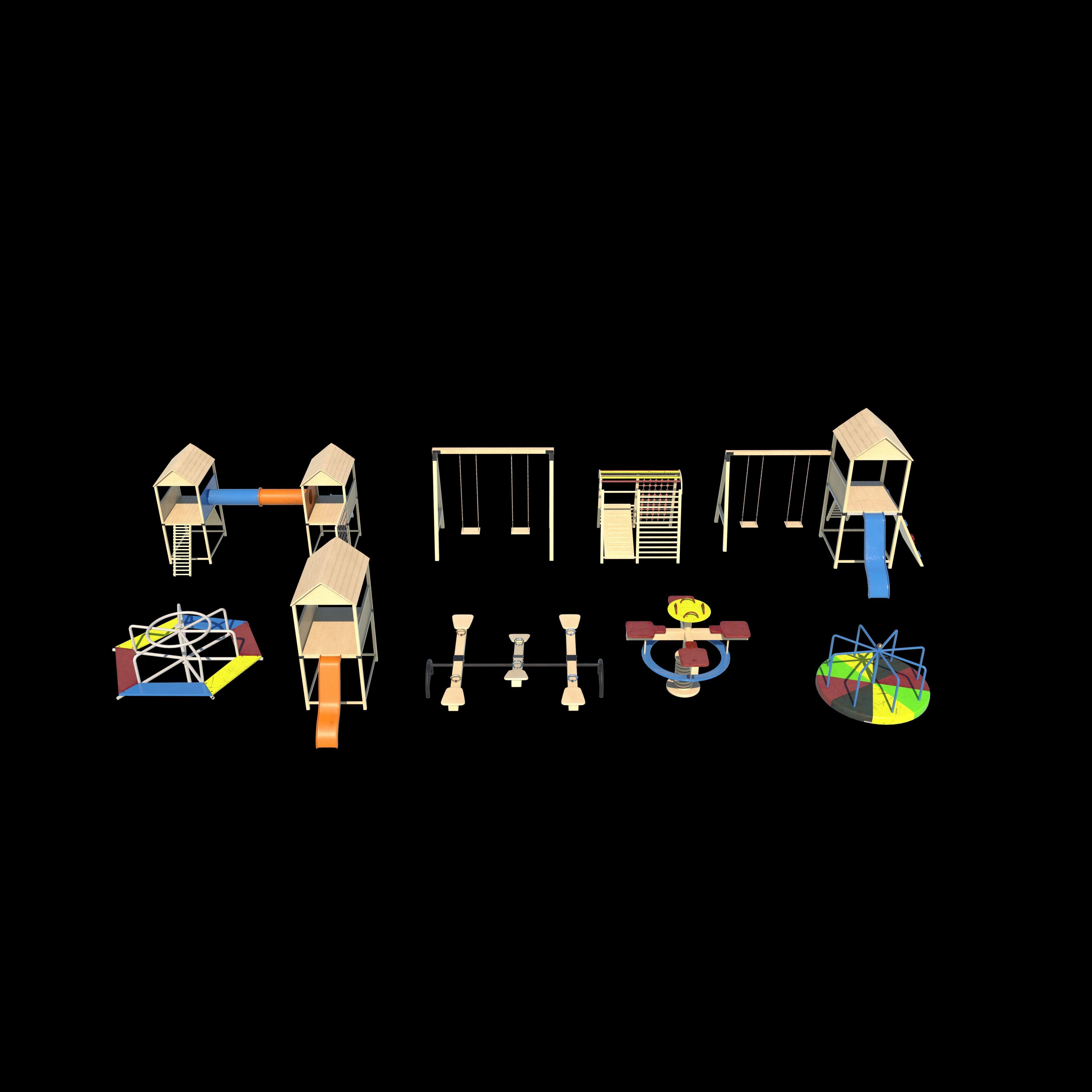 Playground pack 3D model_4