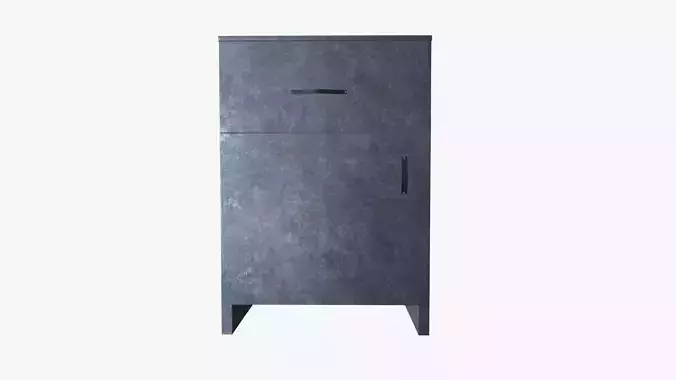 Metal desk Low-poly 3D model