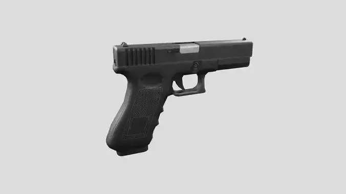 Double Pistol-gun model 3d game ready model Low-poly 3D model