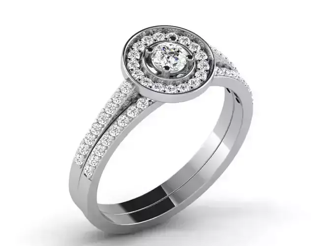 Light Weight White Gold Diamond Ring DR-6724