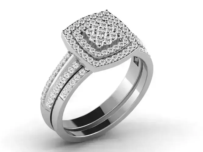 Light Weight White Gold Diamond Ring DR-6728