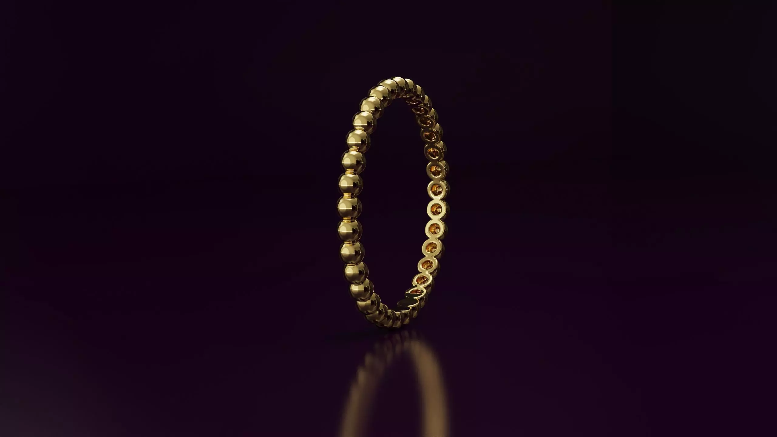 bead band Ring N2 Free 3D print model