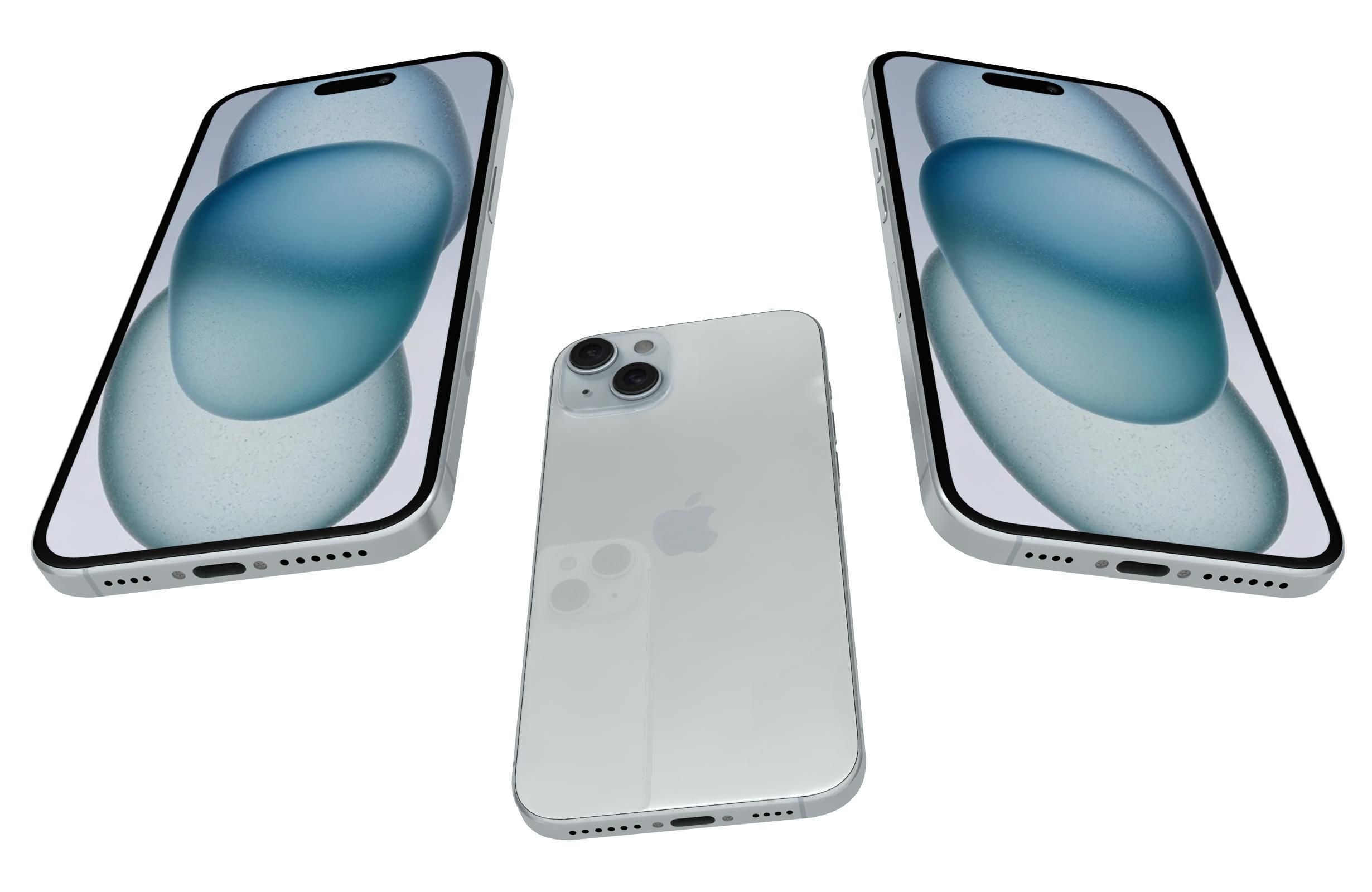 Apple iPhone 15 Plus White 3D model_2