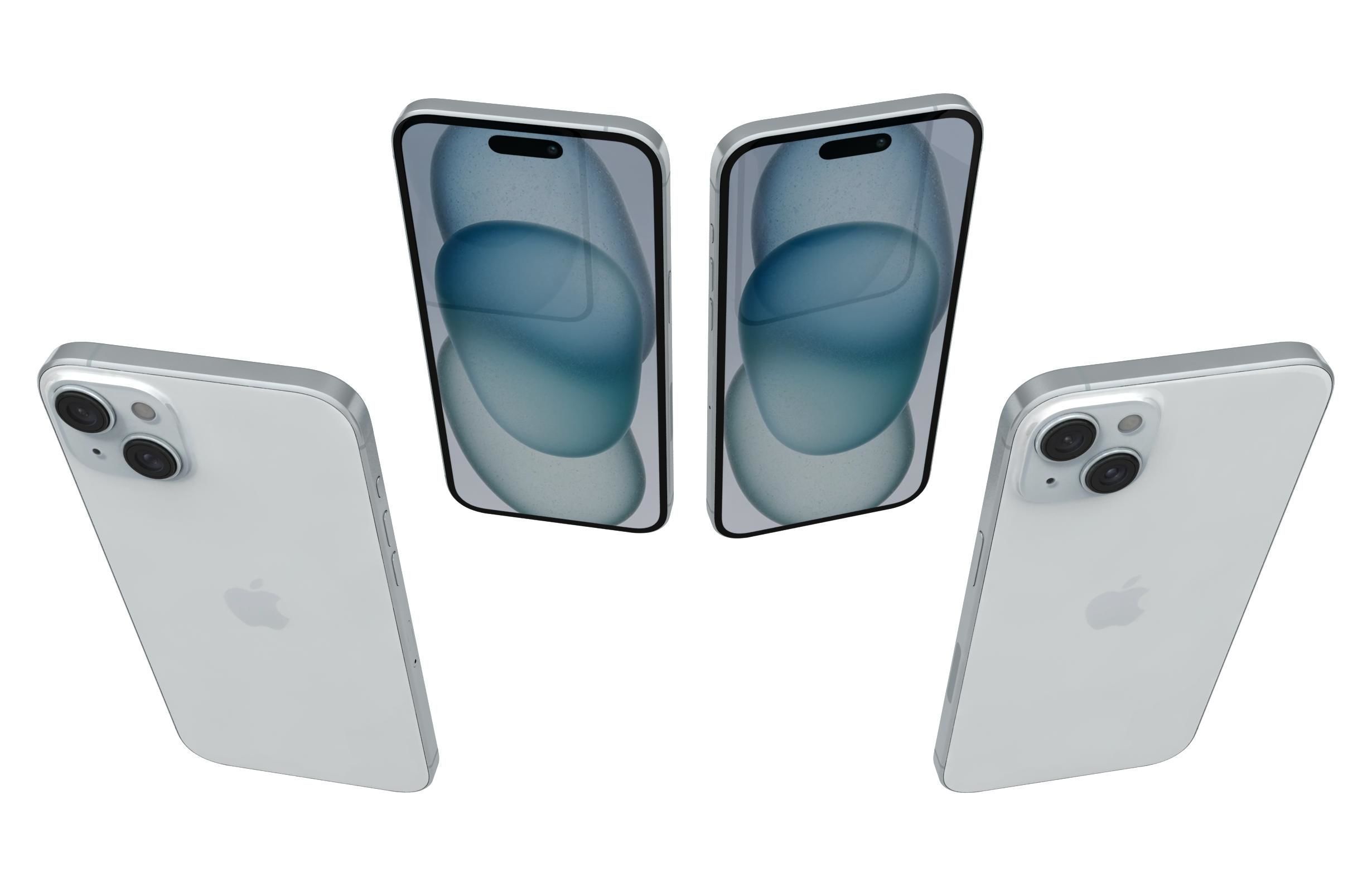 Apple iPhone 15 Plus White 3D model_4