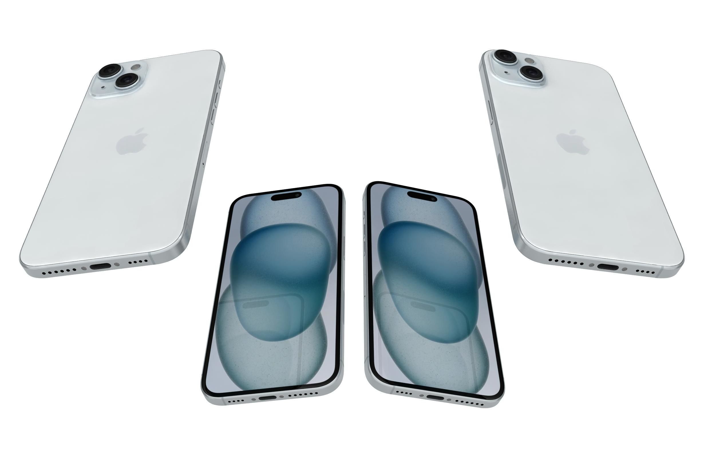 Apple iPhone 15 Plus White 3D model_5