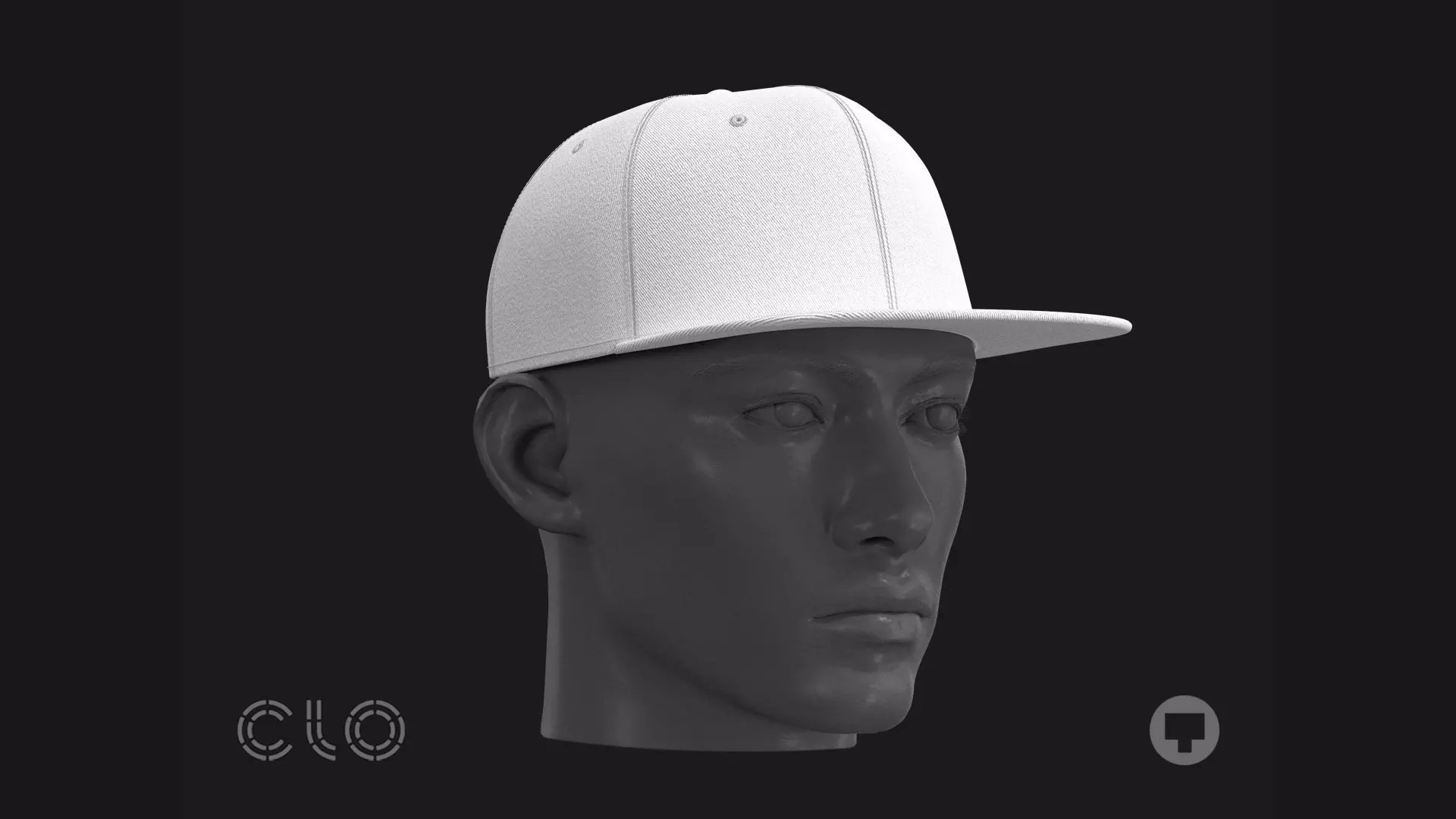 BASIC SNAPBACK CAP mv2 highpoly 3D model_0