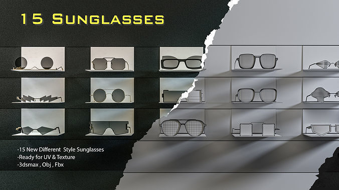 15 Sunglasses 3D model