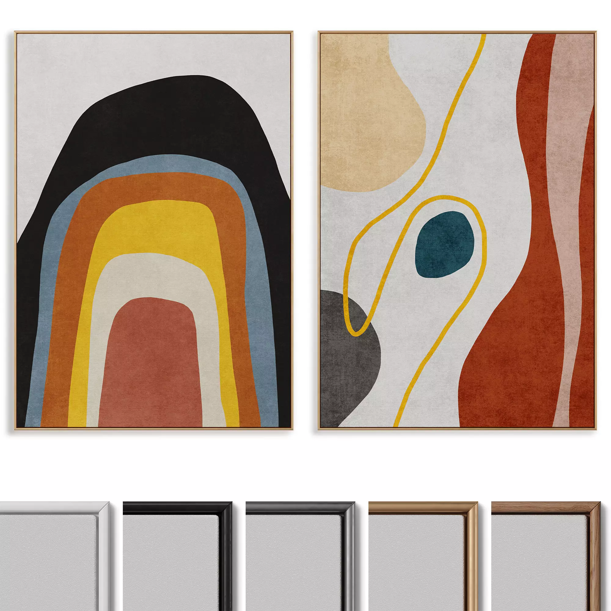 Abstract Painting Frame set 046 3D model | CGTrader