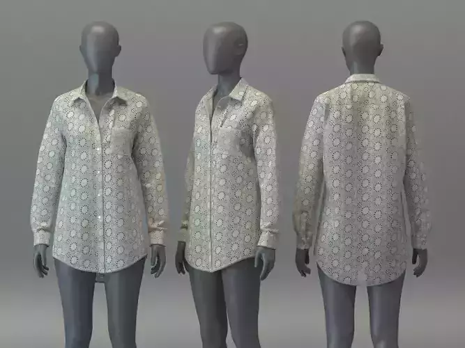 Eyelet Cover Up Shirt