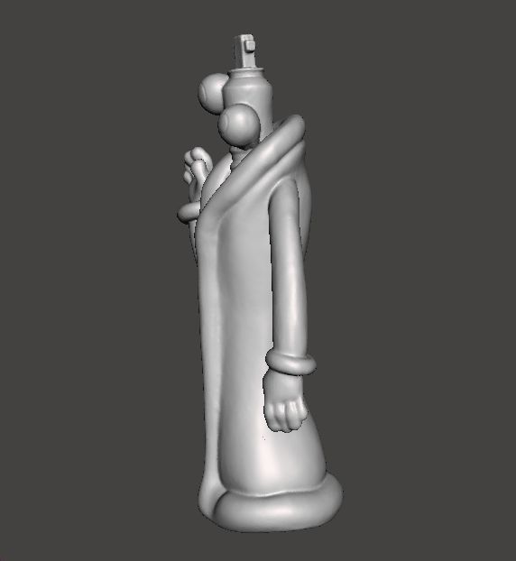 KINGER CHESS KING FIGURE MODEL TOY FOR KIDS PVC SCULPTURE 3D print model_3