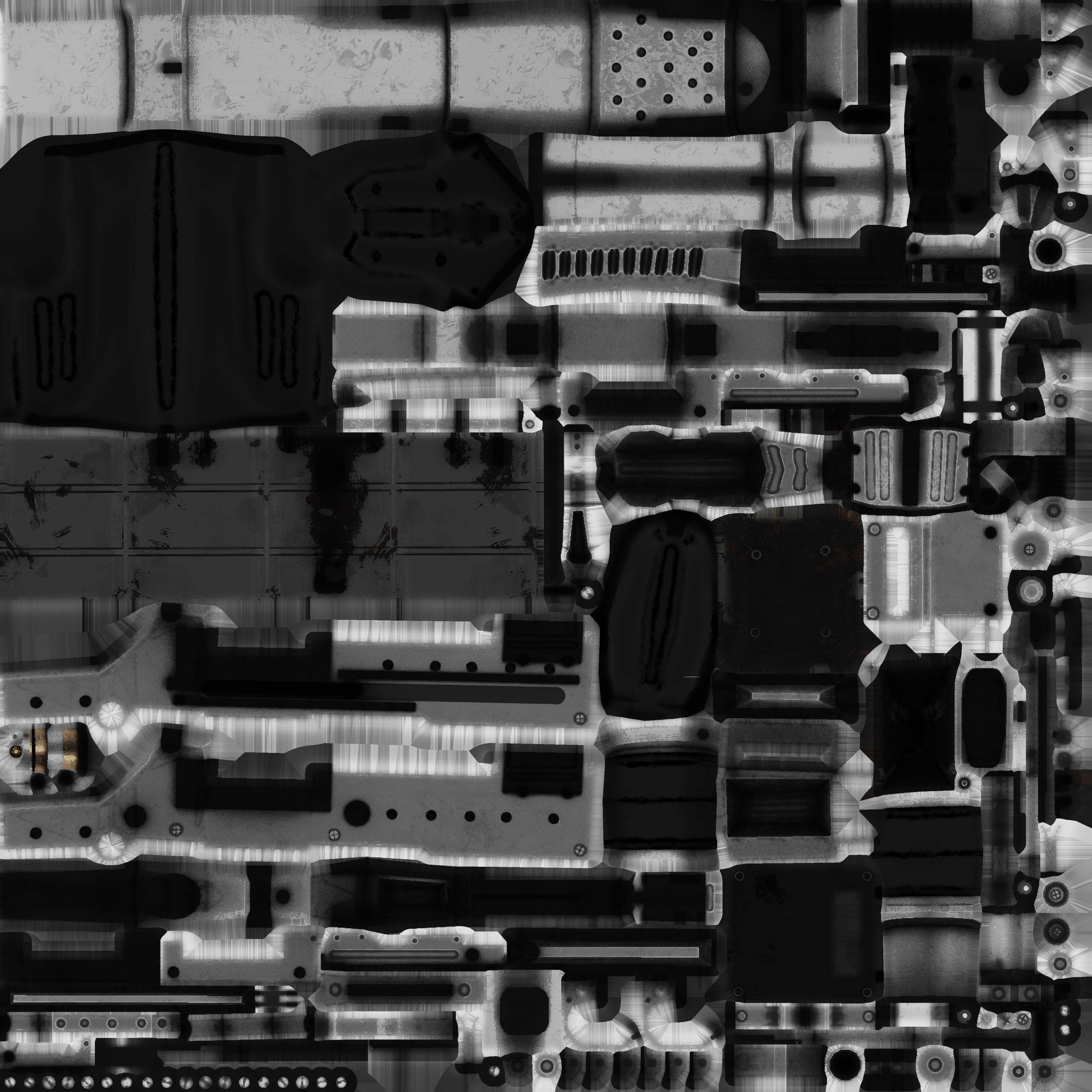 HMG-gun model 3d game ready model Low-poly 3D model Low-poly 3D model_26