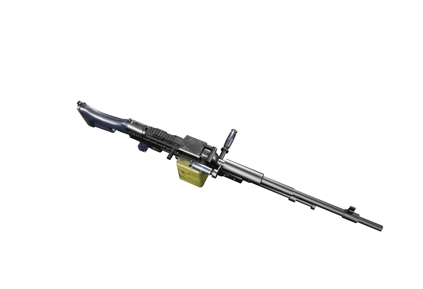 HMG-gun model 3d game ready model Low-poly 3D model Low-poly 3D model_16