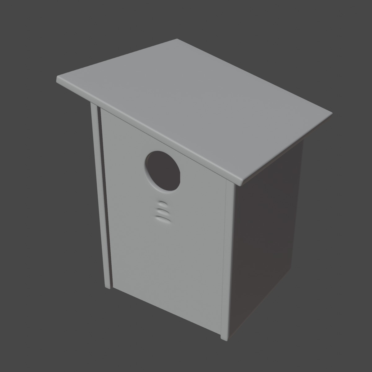 Wooden Birdhouse C 02 3D model_8
