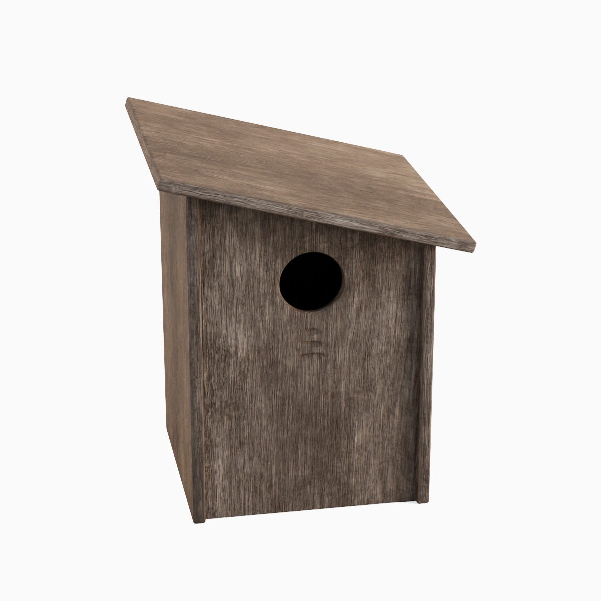 Wooden Birdhouse C 02 3D model_4