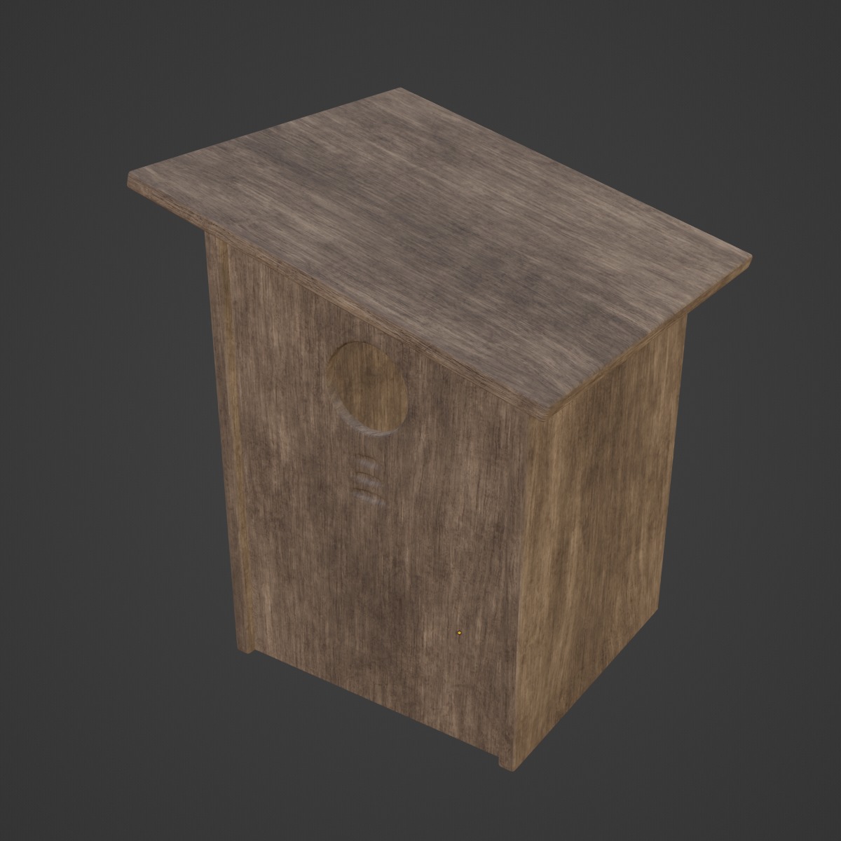 Wooden Birdhouse C 02 3D model_6
