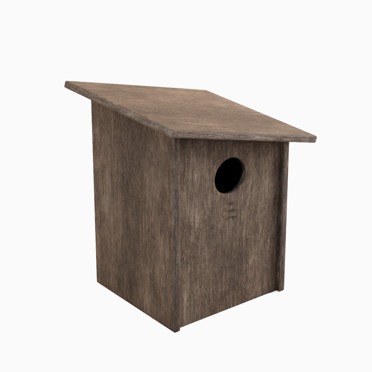 Wooden Birdhouse C 02 3D model_5