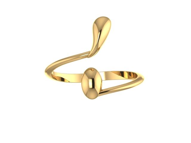 Ring stylish 3D print model_3