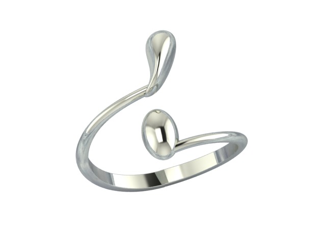 Ring stylish 3D print model_1