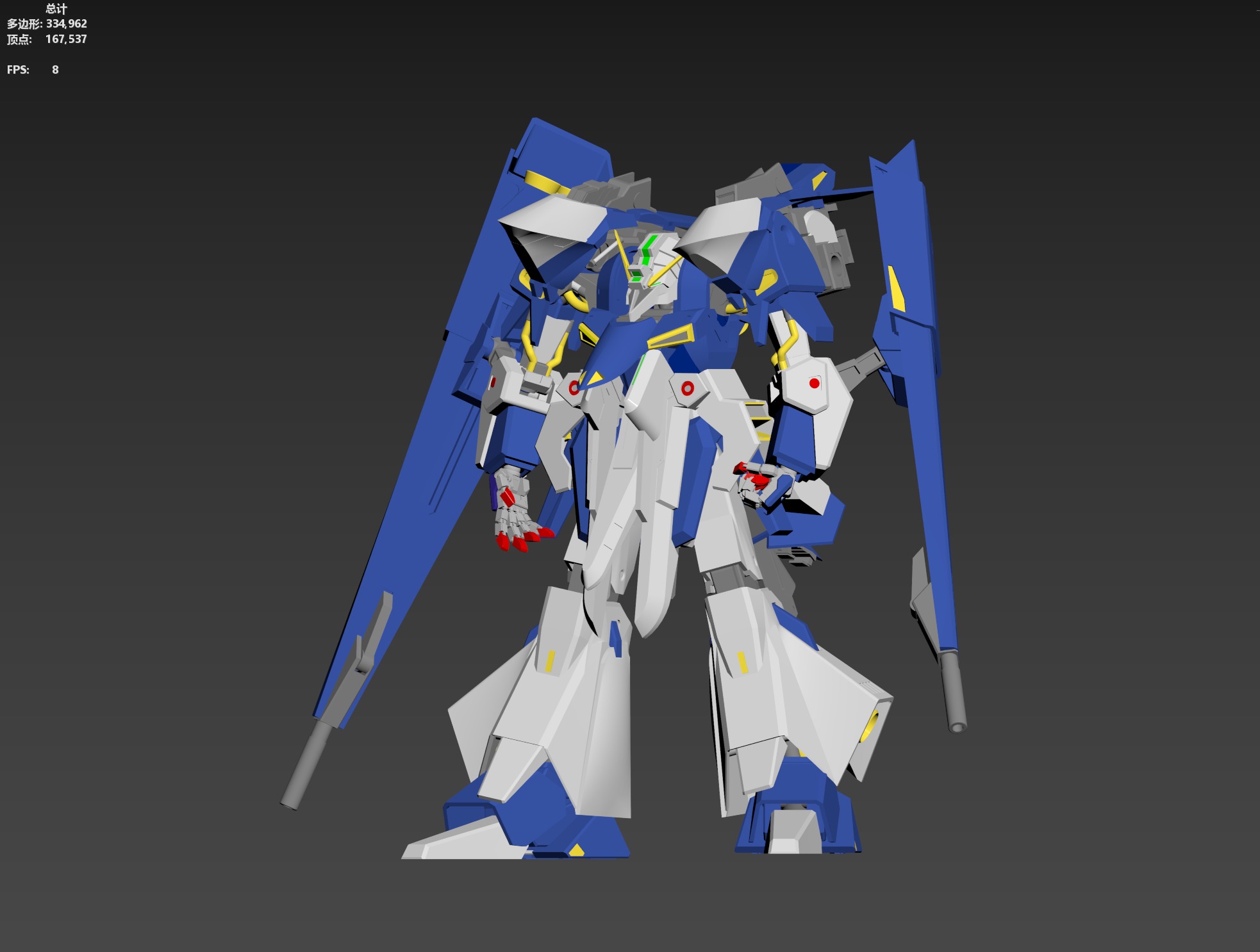 Gundam model figurine 3D model_1