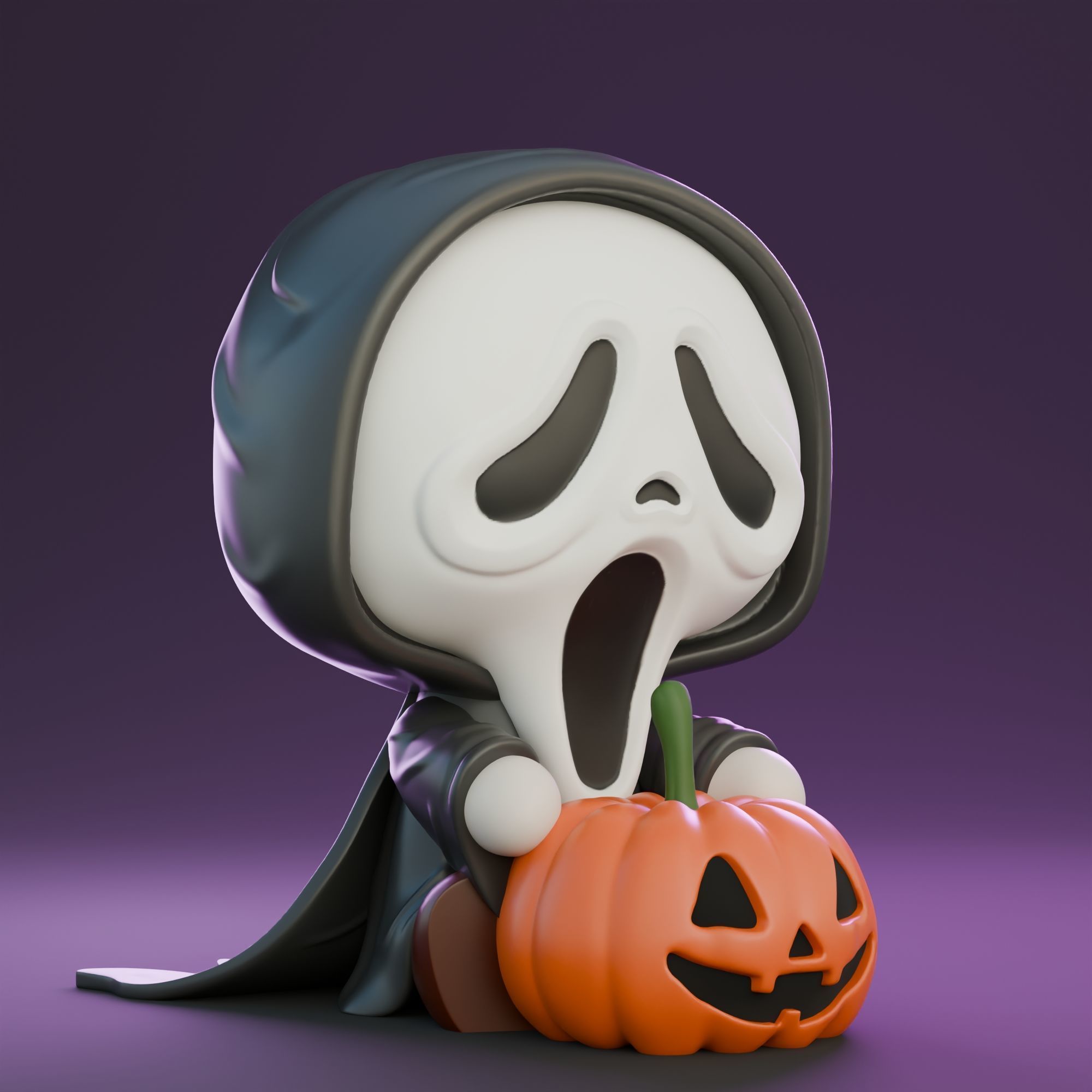 SCREAM PUMPKIN HALLOWEEN 3D print model_1