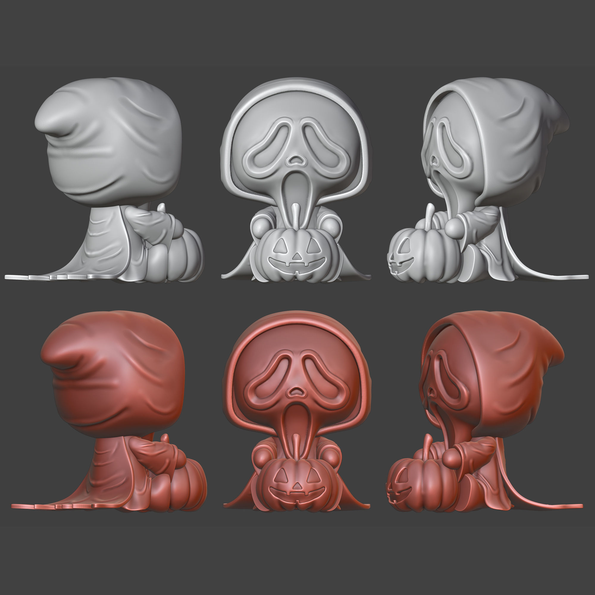 SCREAM PUMPKIN HALLOWEEN 3D print model_5