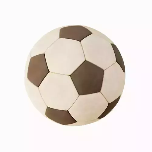 Old Leather Soccer Ball 03