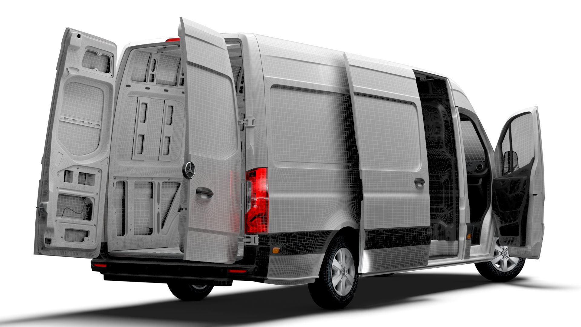 Mercedes Benz Sprinter L3H2 RWD HQ Interior 2025 3D model_17