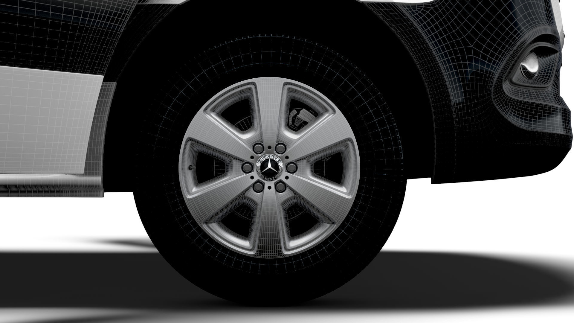 Mercedes Benz Sprinter L3H2 RWD HQ Interior 2025 3D model_21