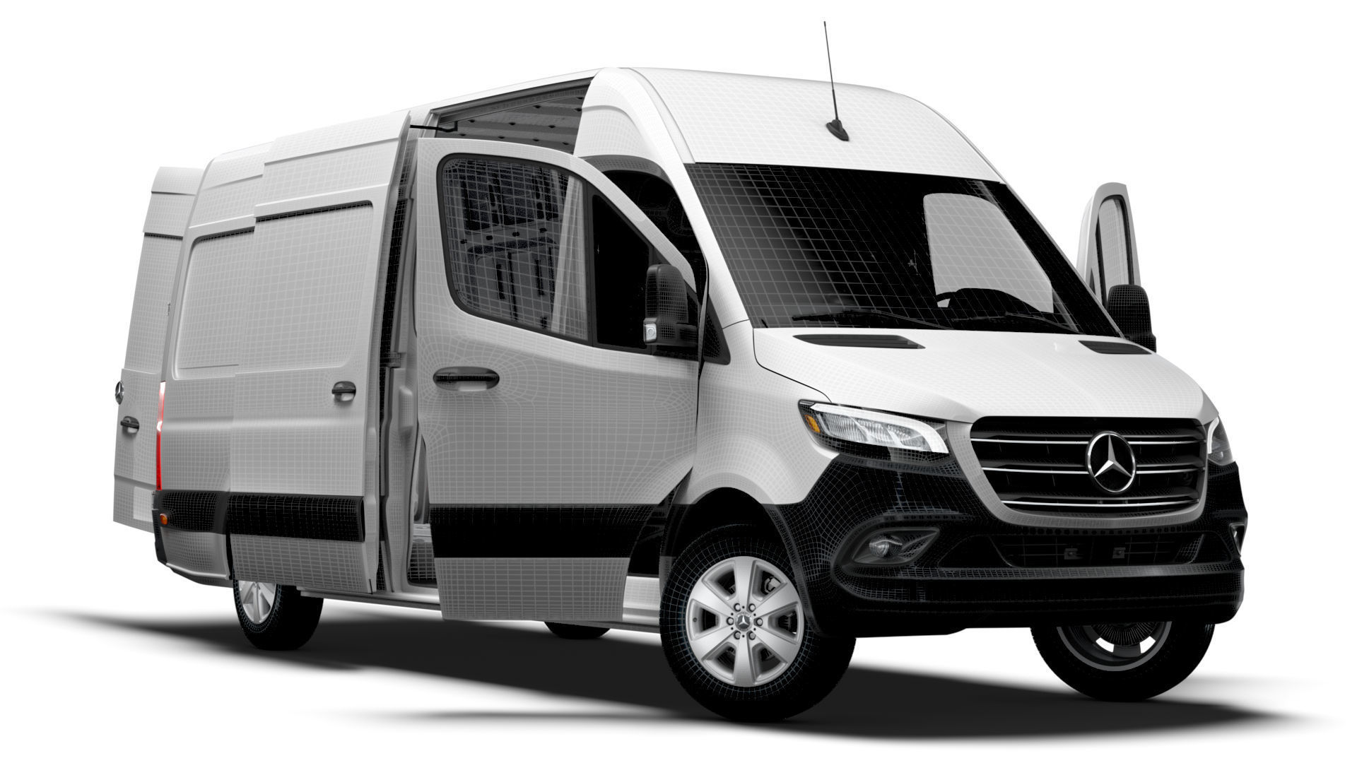 Mercedes Benz Sprinter L3H2 RWD HQ Interior 2025 3D model_13