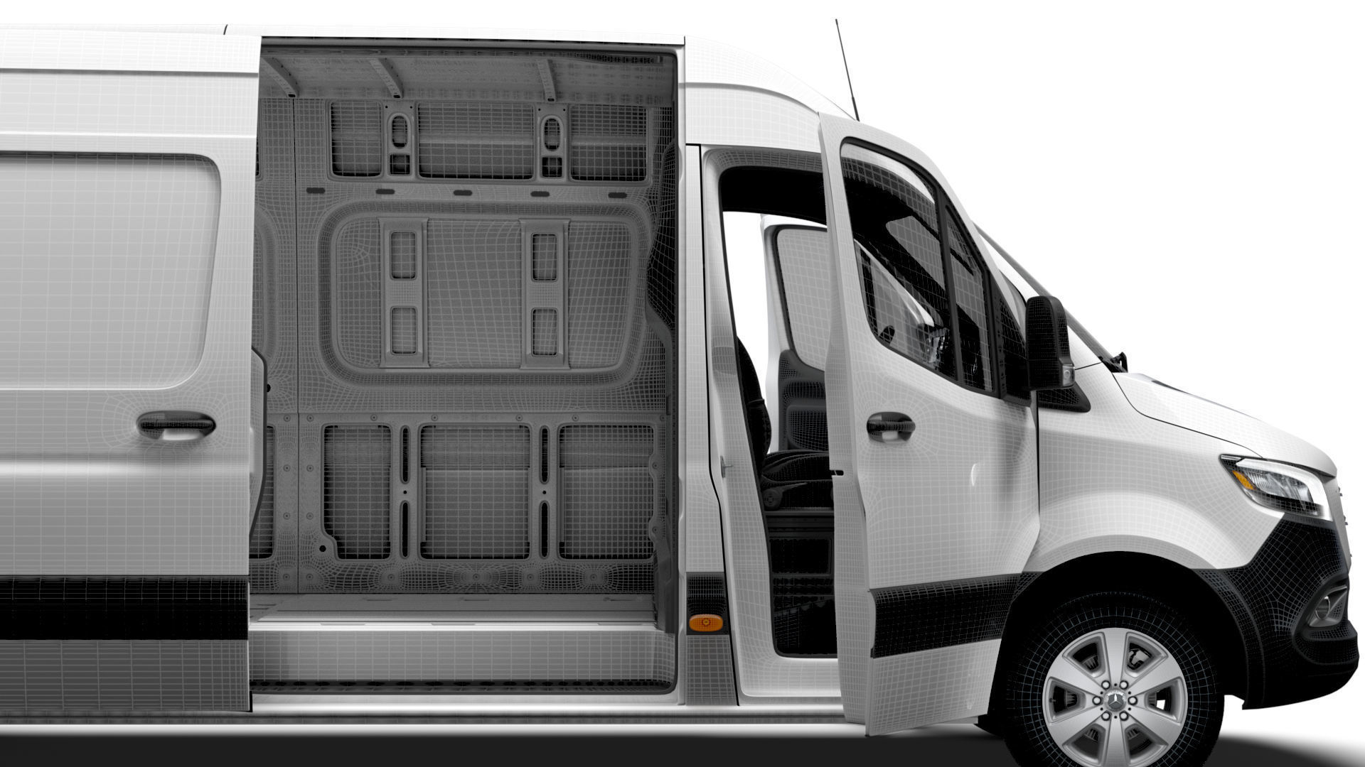 Mercedes Benz Sprinter L3H2 RWD HQ Interior 2025 3D model_14