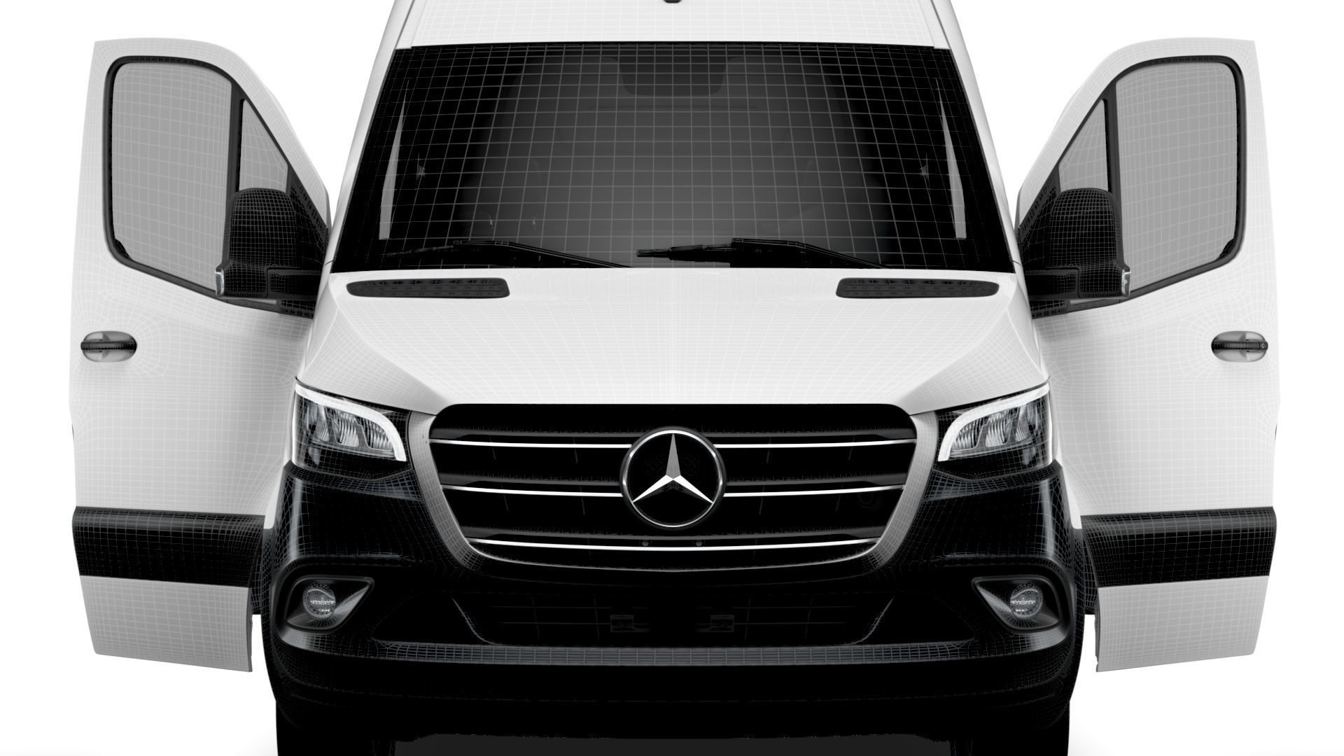 Mercedes Benz Sprinter L2H2 RWD HQ Interior 2025 3D model_19