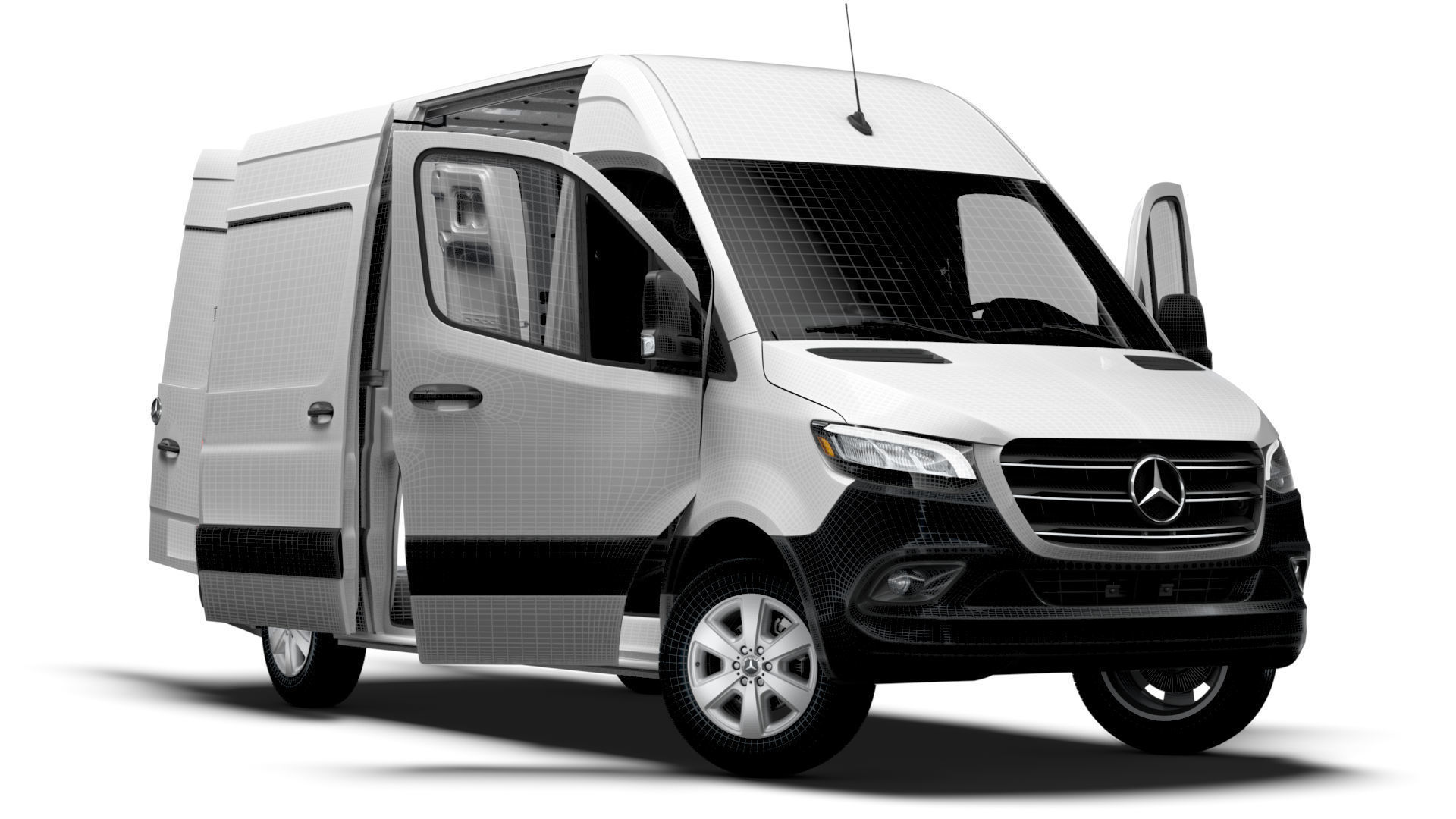 Mercedes Benz Sprinter L2H2 RWD HQ Interior 2025 3D model_13