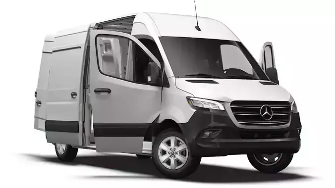 Mercedes Benz Sprinter L2H2 FWD HQ Interior 2025 3D model Mercedes Benz Sprinter L2H2 FWD HQ Interior 2025 3D model