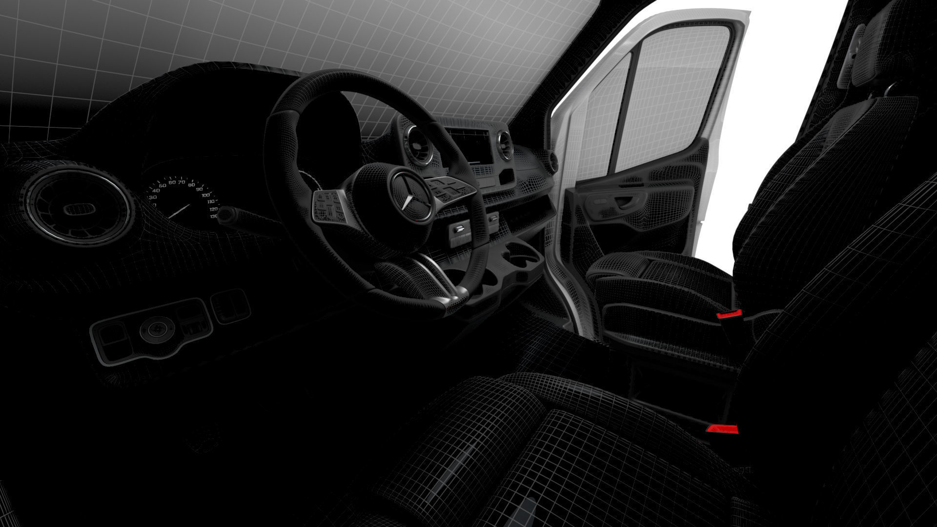Mercedes Benz Sprinter L2H2 FWD HQ Interior 2025 3D model_26