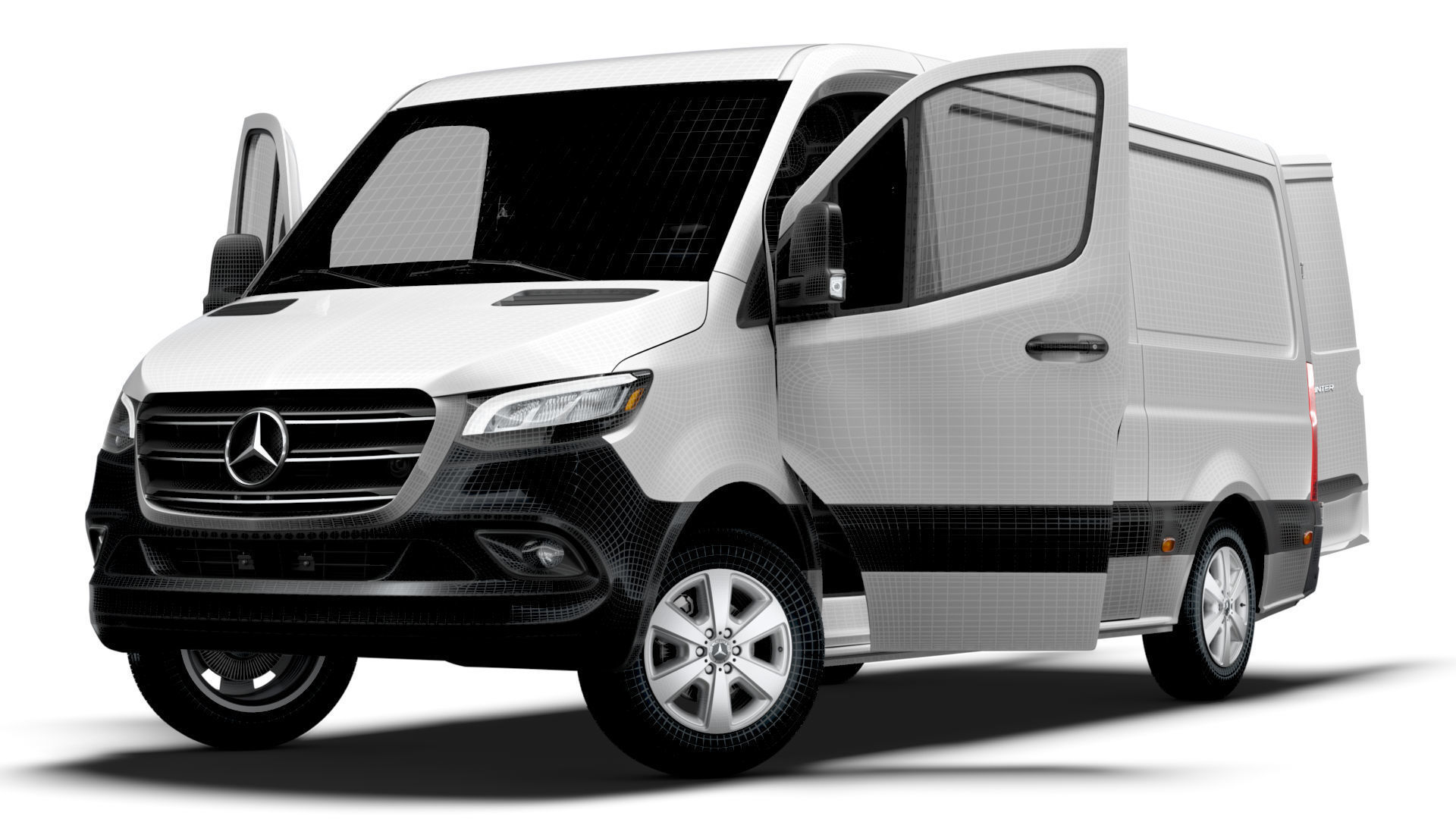 Mercedes Benz Sprinter L2H1 RWD HQ Interior 2025 3D model_20